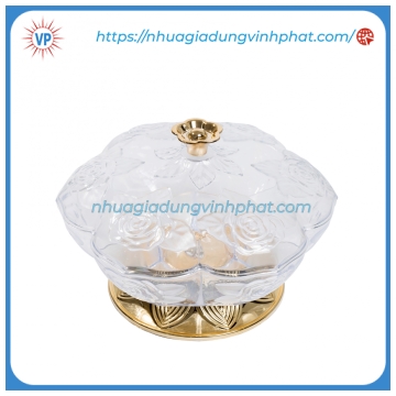 Hộp mứt bông hồng nhỏ xi