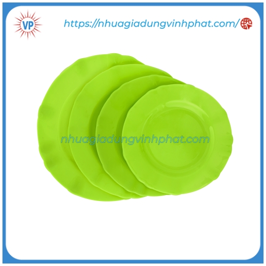 Bộ dĩa cạn màu lá