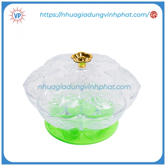 Hộp mứt bông hồng nhỏ không xi