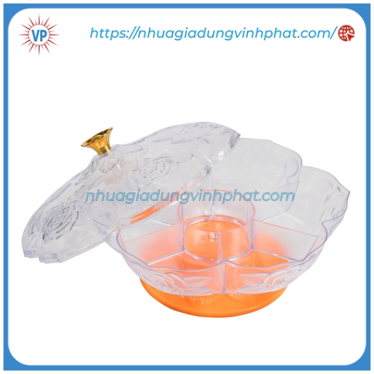 Hộp mứt bông hồng lớn