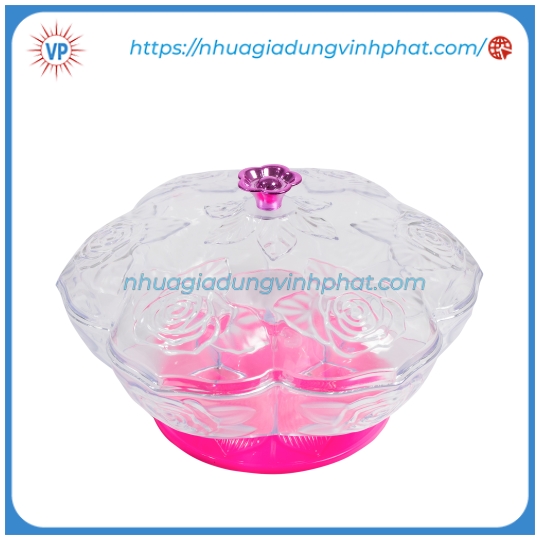 Hộp mứt bông hồng lớn