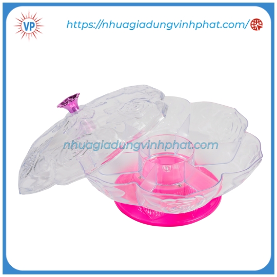 Hộp mứt bông hồng lớn