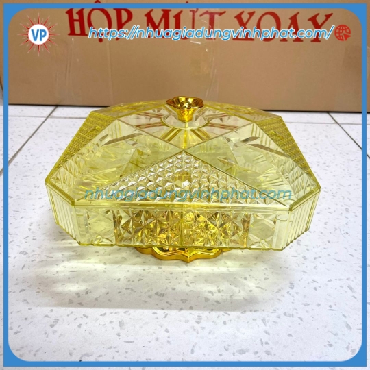 Hộp Mứt Vuông Không Xi