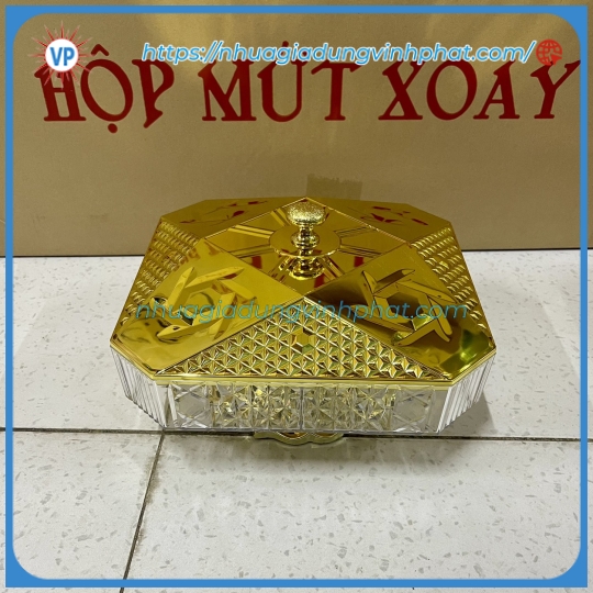 Hộp Mứt Vuông Xi